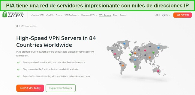 Formas sencillas de solucionar un VPN bloqueado. Gran red de servidores de PIA