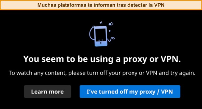 Imagen de una máscara sobre un fondo digital con texto que dice 'Maneras fáciles de solucionar un mensaje de error de proxy Rakuten VPN bloqueado'