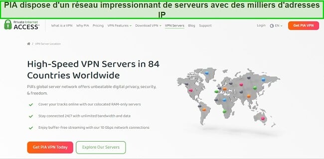 Moyens faciles de résoudre un VPN bloqué - Réseau de grands serveurs PIA